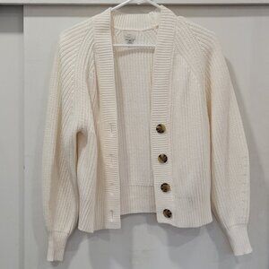 A New Day White Cream Knit Cardigan